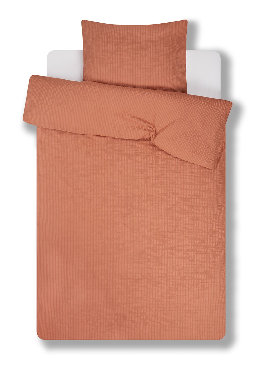 Crisp Sheets CRISP dekbedovertrekset van katoen - inclusief kussenslopen - voorkant 5 oranjebruin