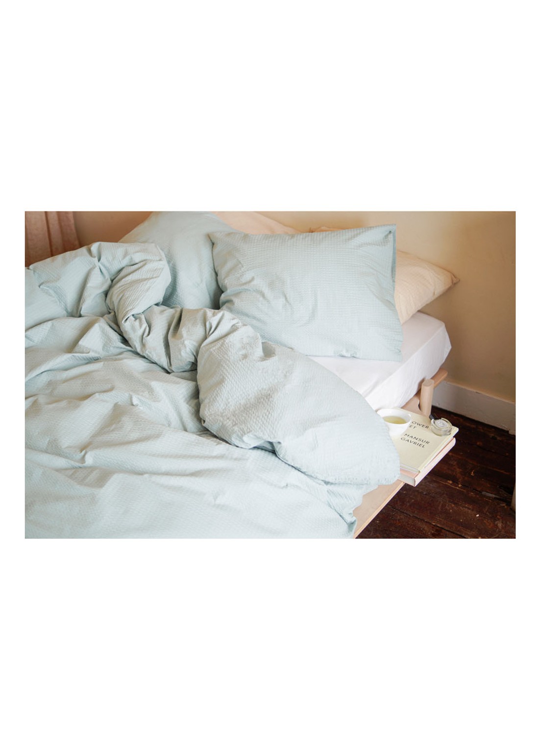 Crisp Sheets CRISP dekbedovertrekset van katoen - inclusief kussenslopen - detail mint