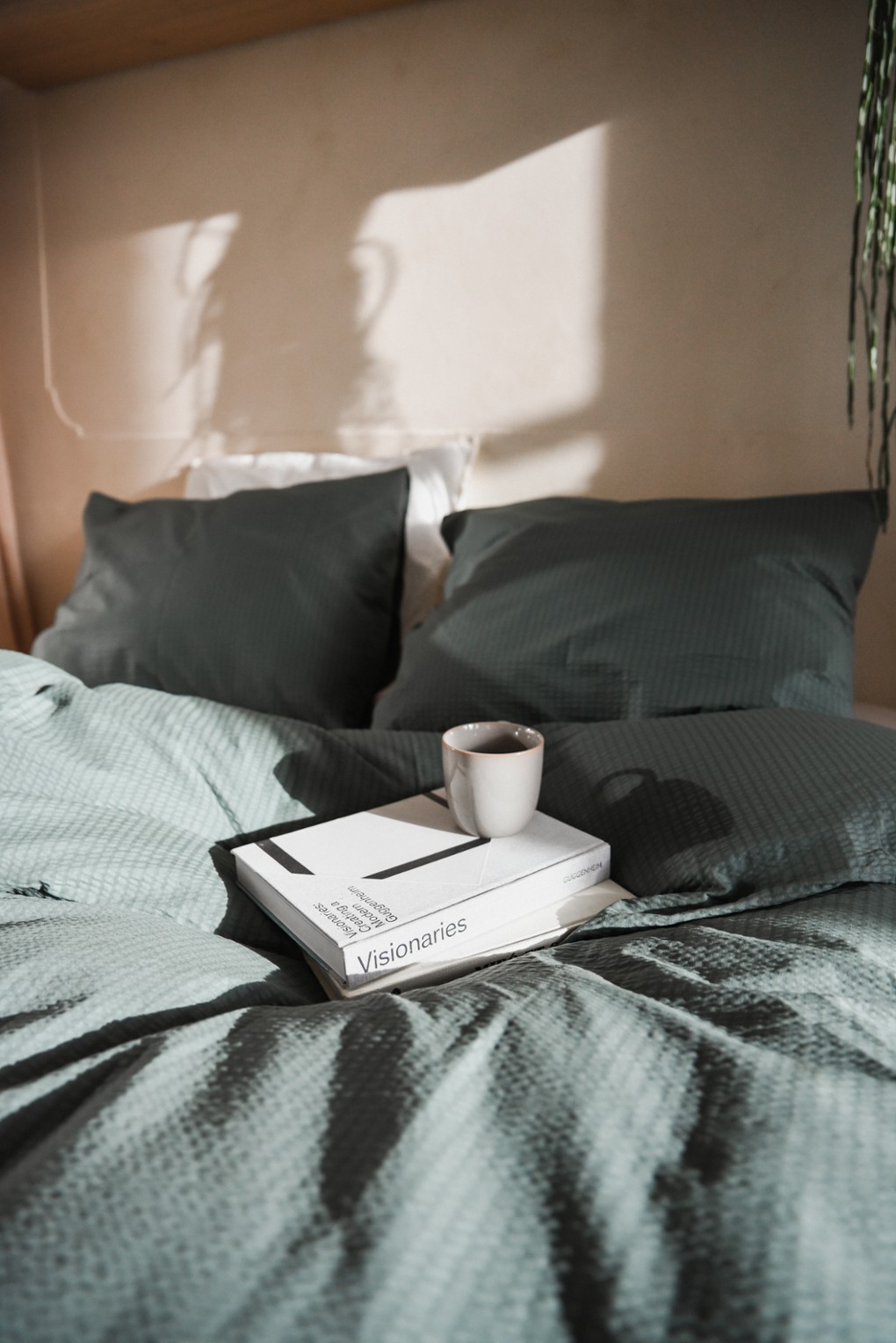 Crisp Sheets CRISP kussensloop van katoen in 2-pack - voorkant 2 legergroen