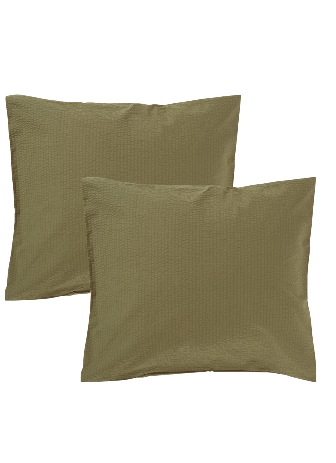 Crisp Sheets Crisp kussensloop van katoen in 2-pack - voorkant bronsgroen