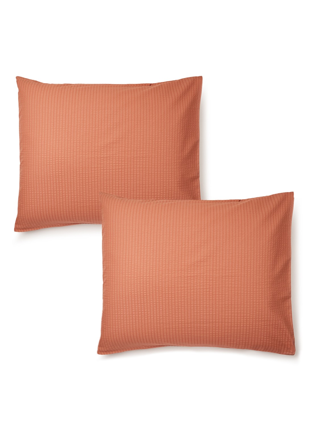 Crisp Sheets CRISP kussensloop van katoen in 2-pack - voorkant oranjebruin