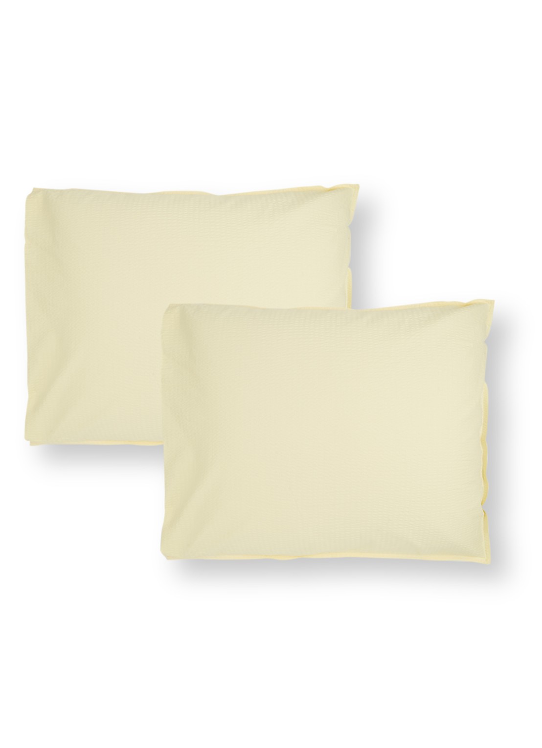 Crisp Sheets CRISP kussensloop van katoen in 2-pack - voorkant 2 lichtgeel