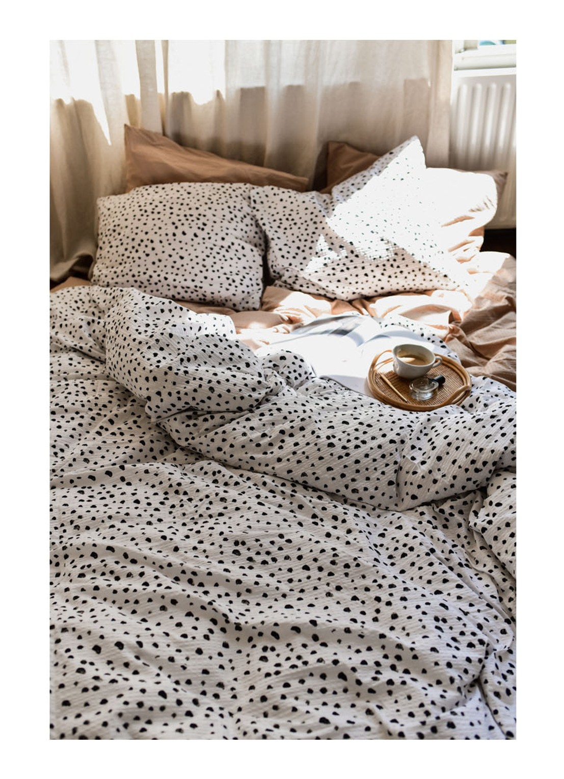 Crisp Sheets Dots dekbedovertrekset van katoen - inclusief kussenslopen - detail 2 wit