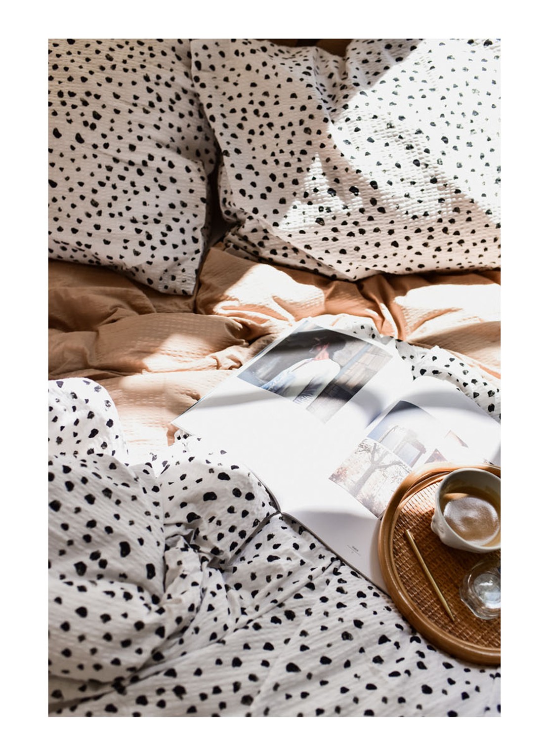 Crisp Sheets Dots dekbedovertrekset van katoen - inclusief kussenslopen - detail 4 wit