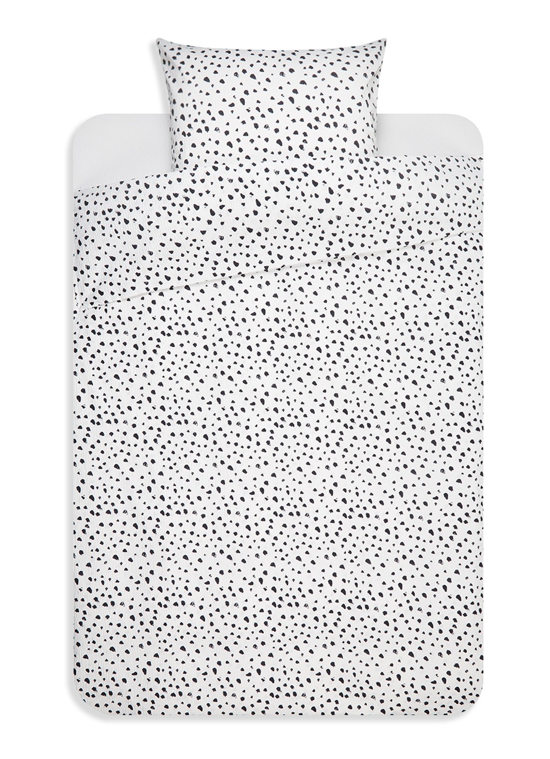 Crisp Sheets Dots dekbedovertrekset van katoen - inclusief kussenslopen - voorkant 5 wit