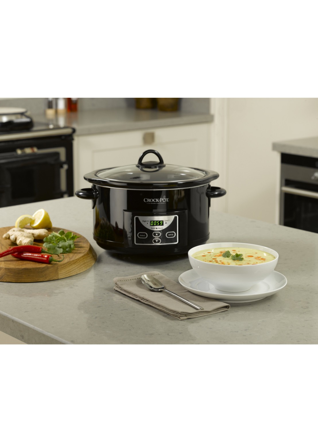 Crock-Pot Chrock-Pot slowcooker 4,7 liter CR507 - voorkant 2 zwart