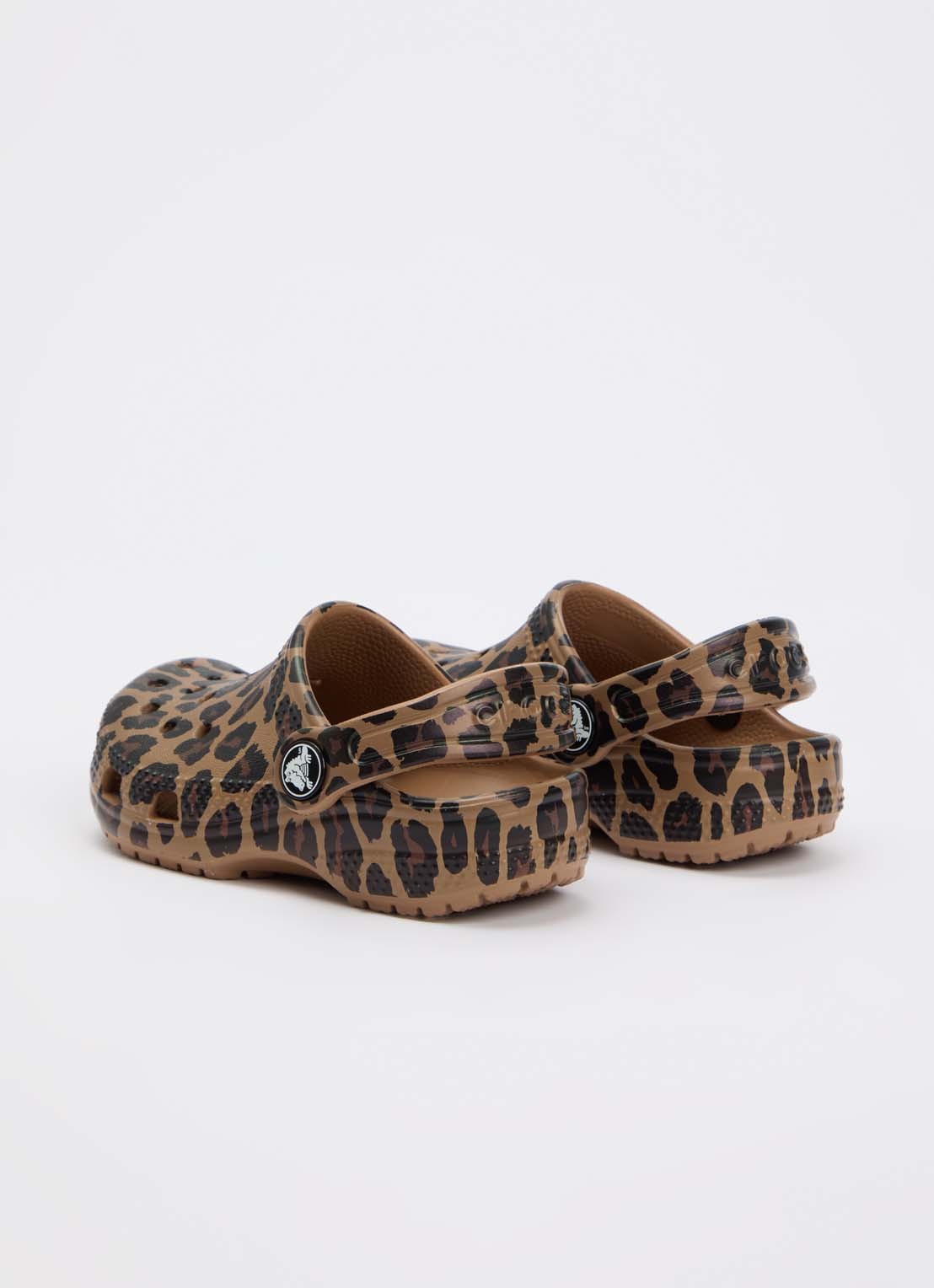 Crocs Classic Animal Clog instapper met panterprint - achterkant 4 bruin