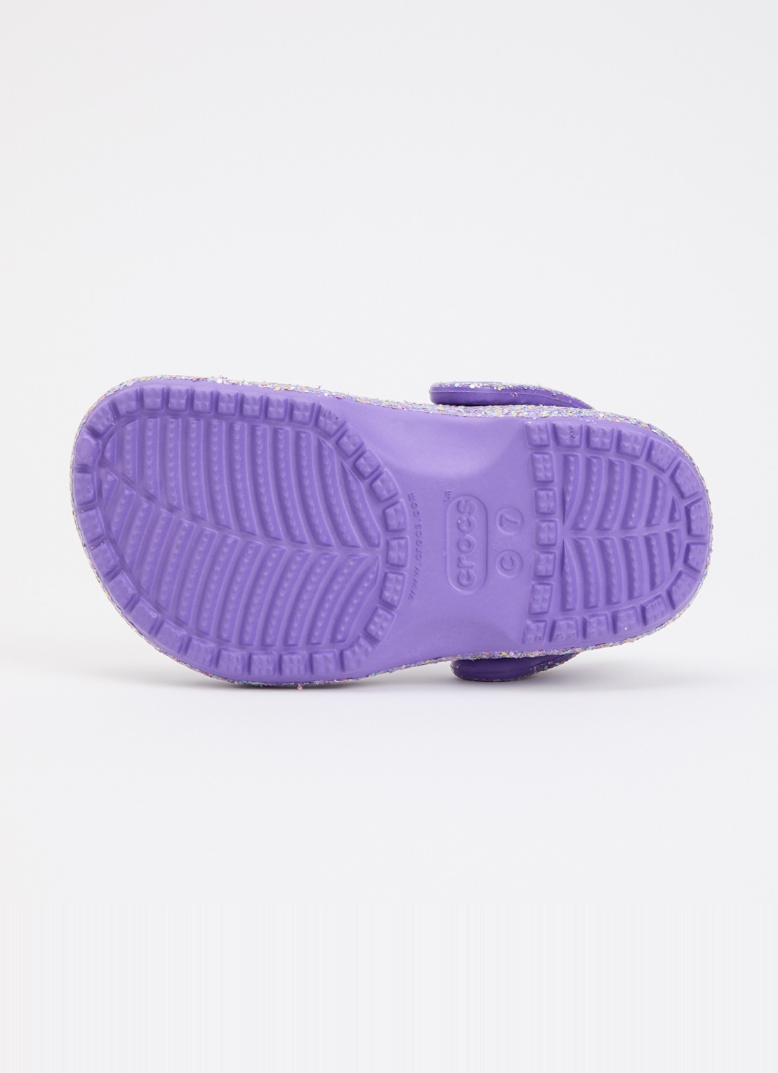 Crocs Classic Clog instapper met glitter - detail 3 paars
