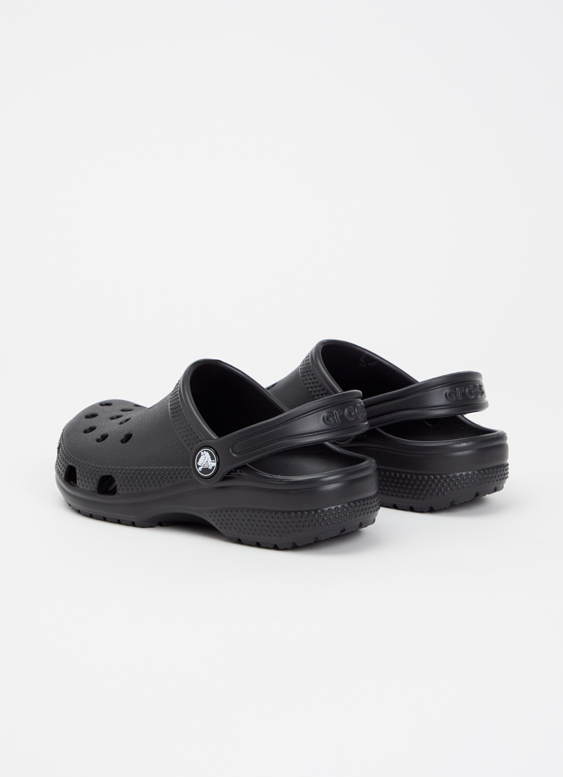 Crocs Classic Clog instapper met logo - achterkant 3 zwart