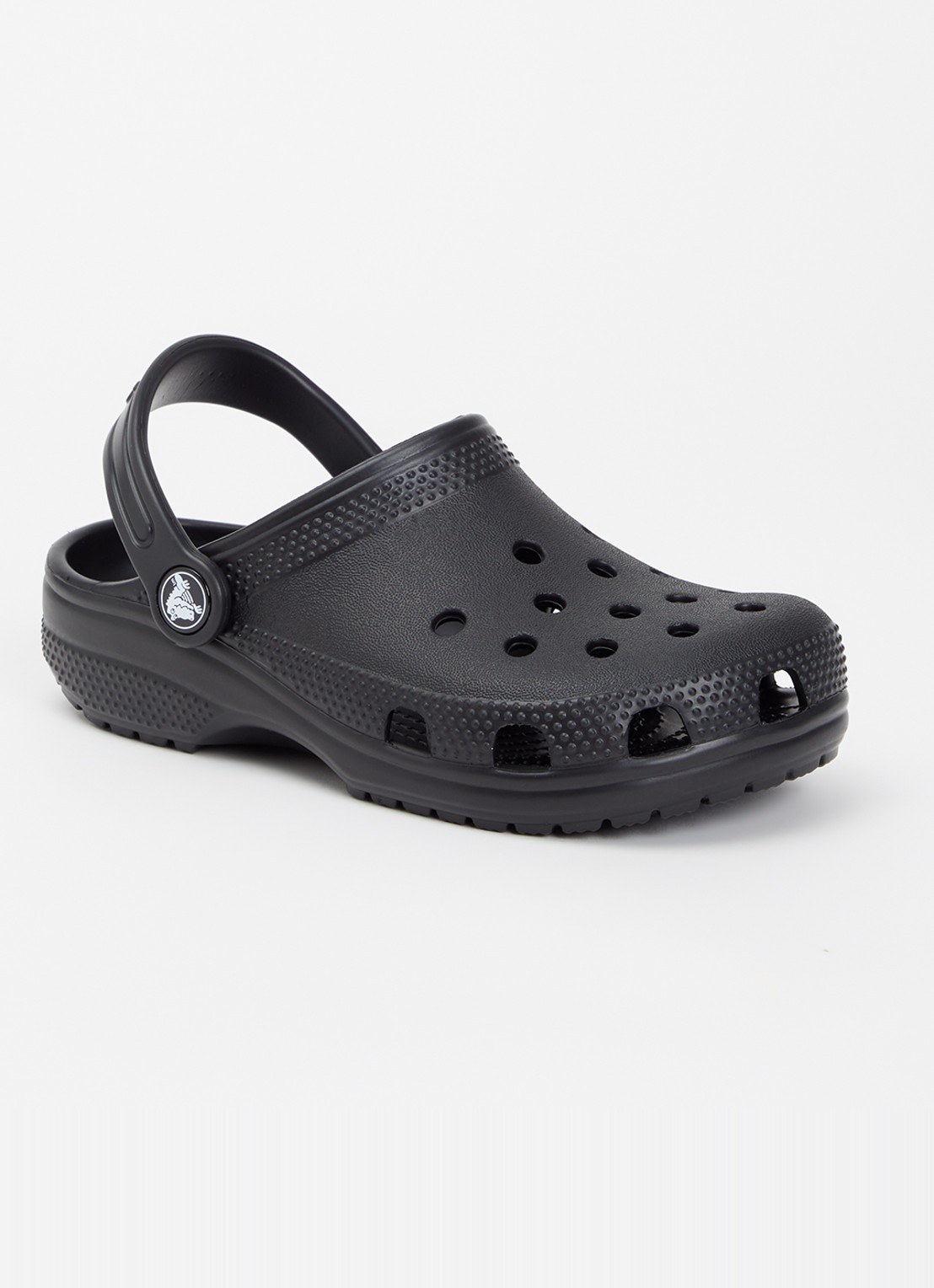 Crocs Classic Clog instapper met logo - voorkant zwart
