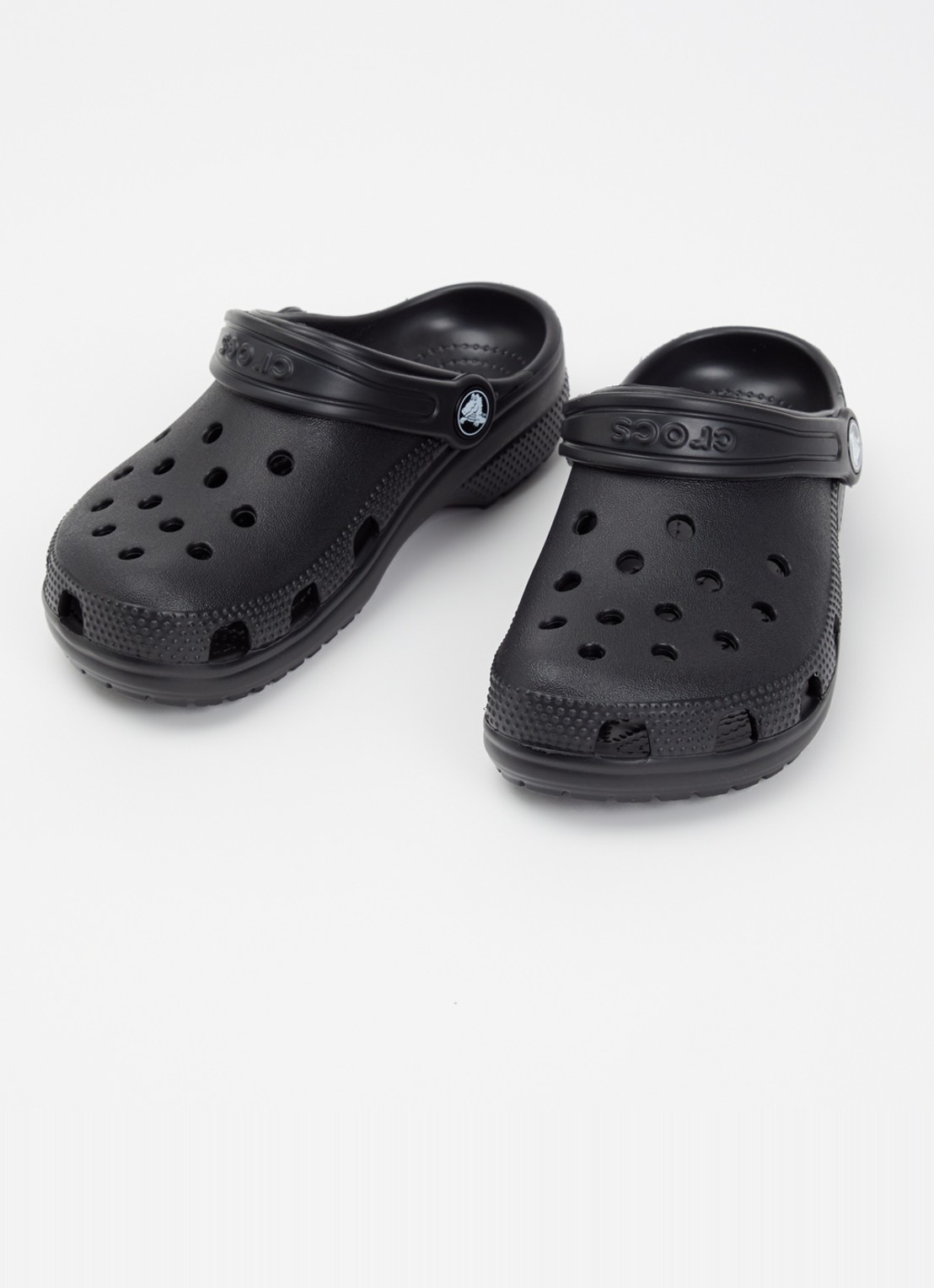 Crocs Classic Clog instapper met logo - voorkant 2 zwart