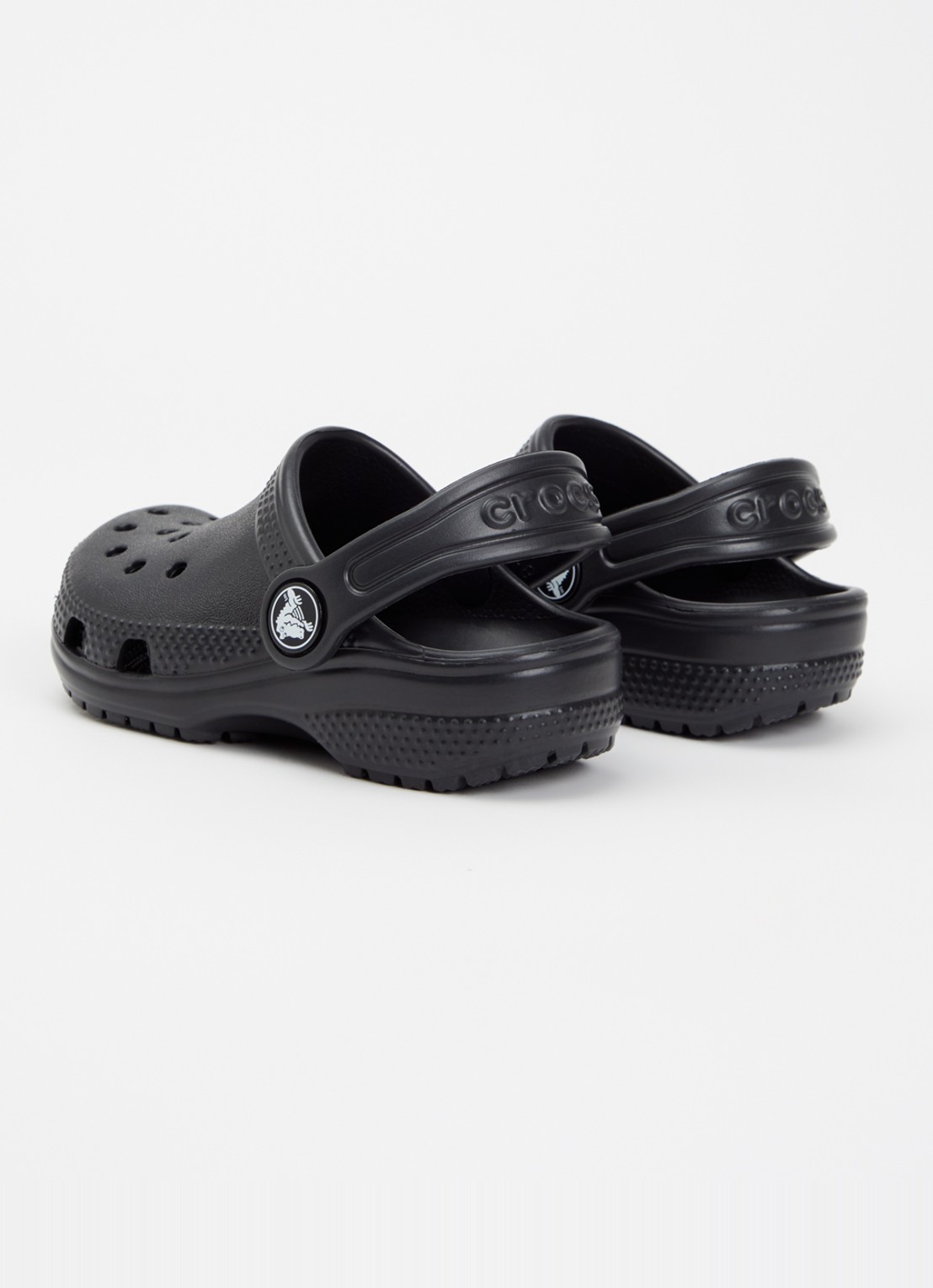 Crocs Classic Clog instapper met logo - achterkant 2 zwart