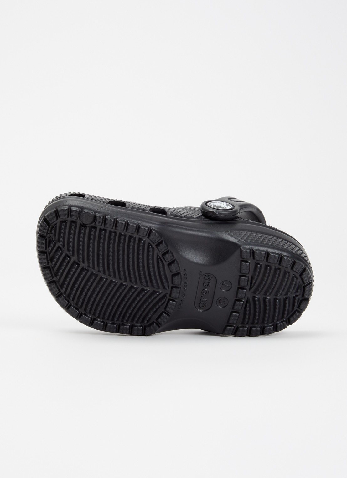 Crocs Classic Clog instapper met logo - detail zwart