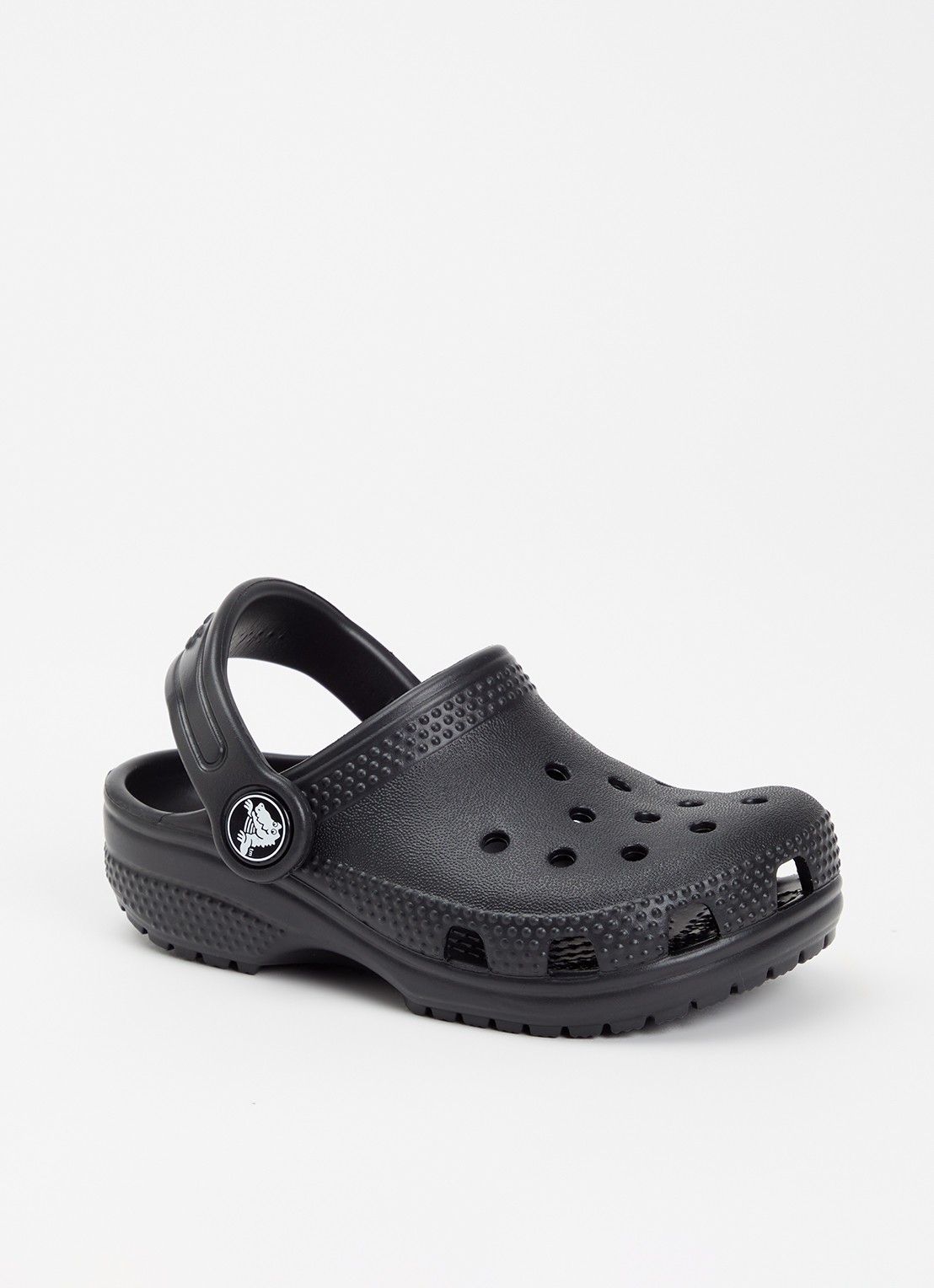 Crocs Classic Clog instapper met logo - voorkant 3 zwart