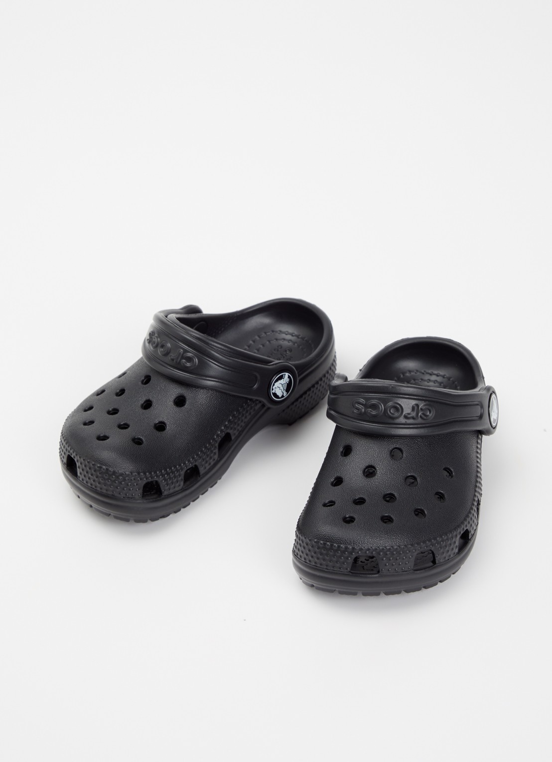 Crocs Classic Clog instapper met logo - voorkant 4 zwart