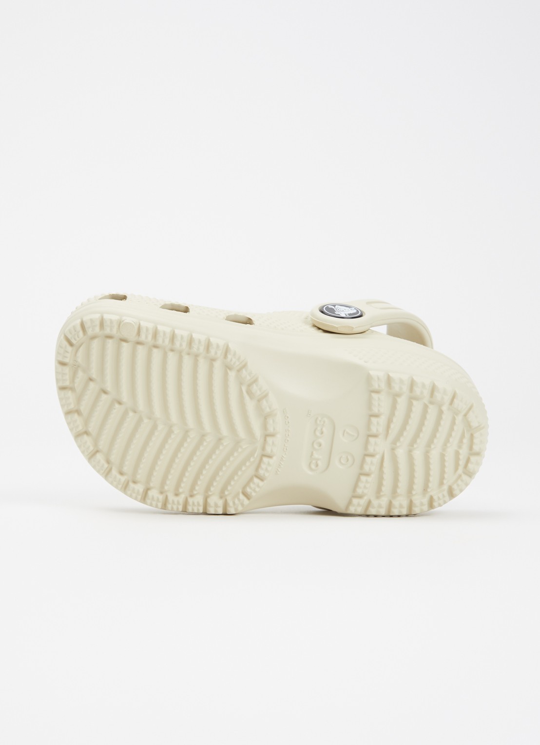 Crocs Classic Clog instapper met logo - detail 4 creme