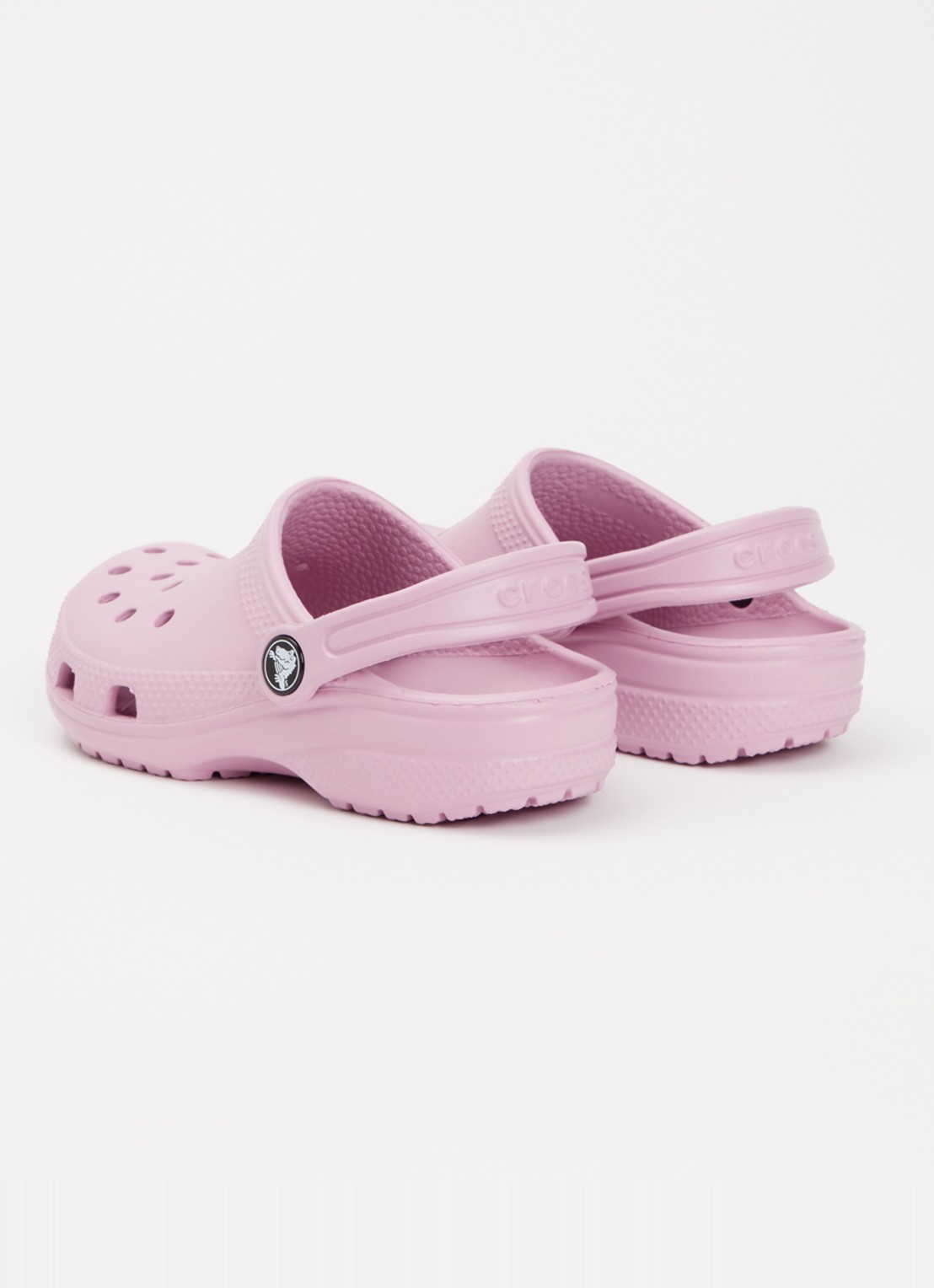 Crocs Classic Clog instapper met logo - achterkant lichtroze