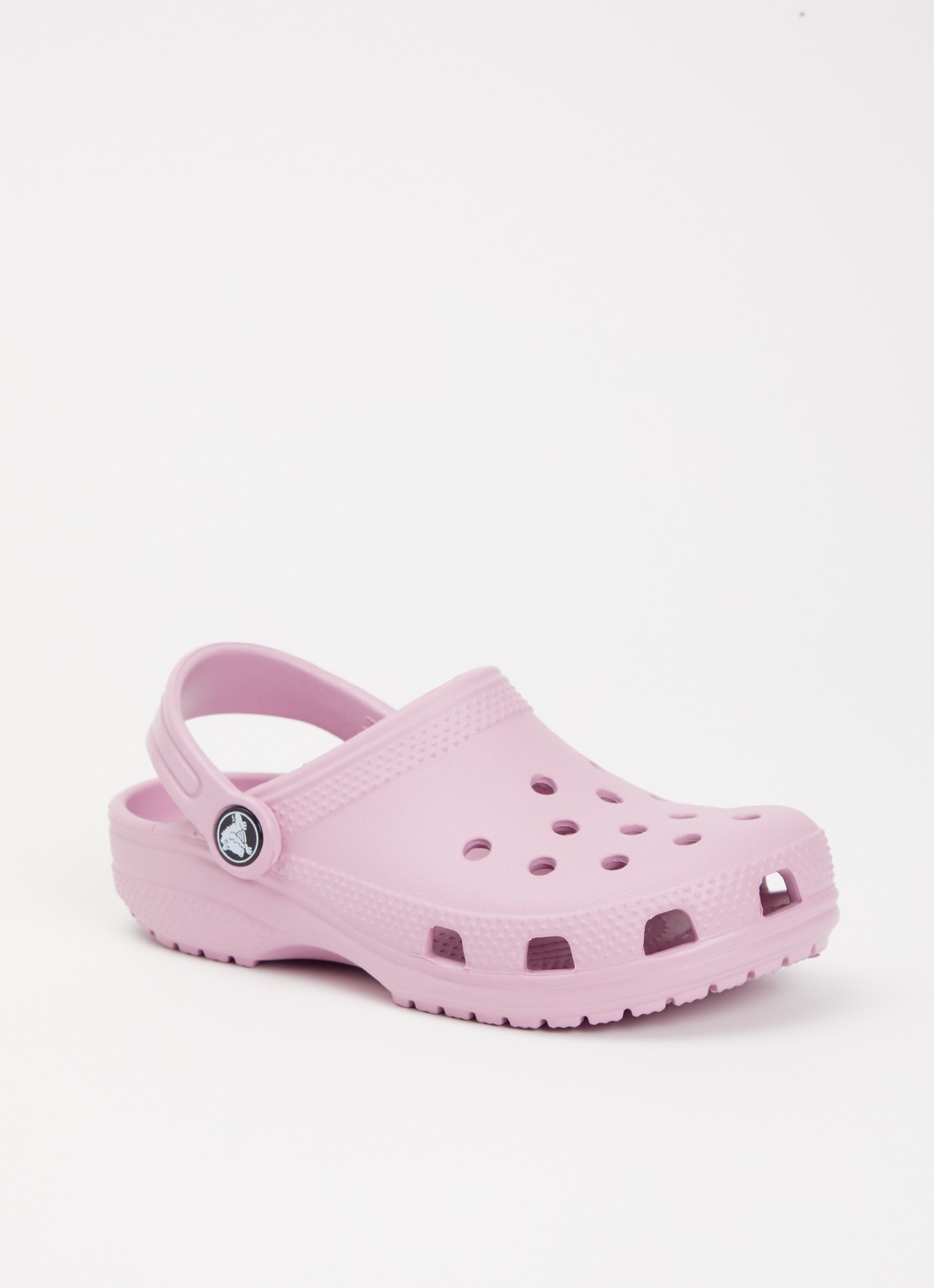 Crocs Classic Clog instapper met logo - voorkant 3 lichtroze