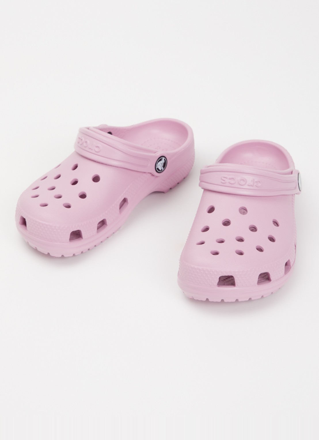 Crocs Classic Clog instapper met logo - voorkant 4 lichtroze
