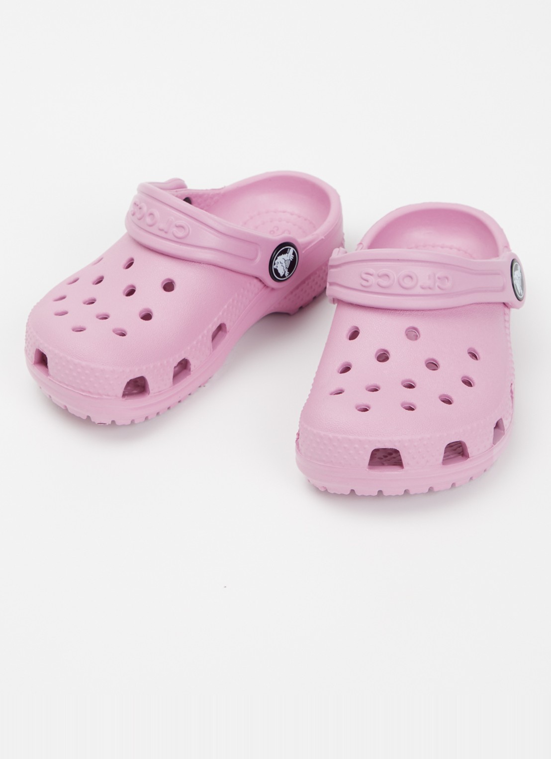 Crocs Classic Clog instapper met logo - voorkant 2 roze
