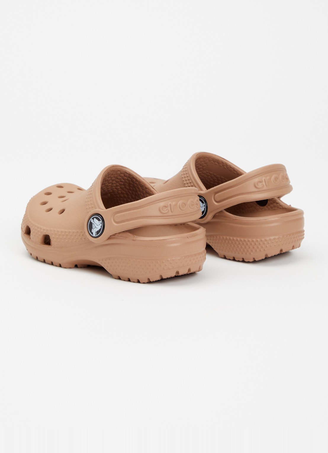Crocs Classic Clog instapper met logo - achterkant 4 lichtbruin