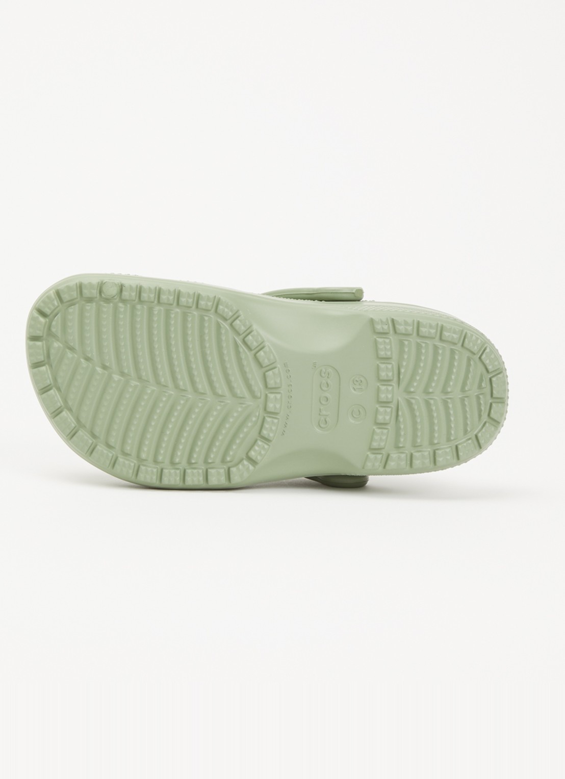 Crocs Classic Clog instapper met logo - detail 4 mosgroen