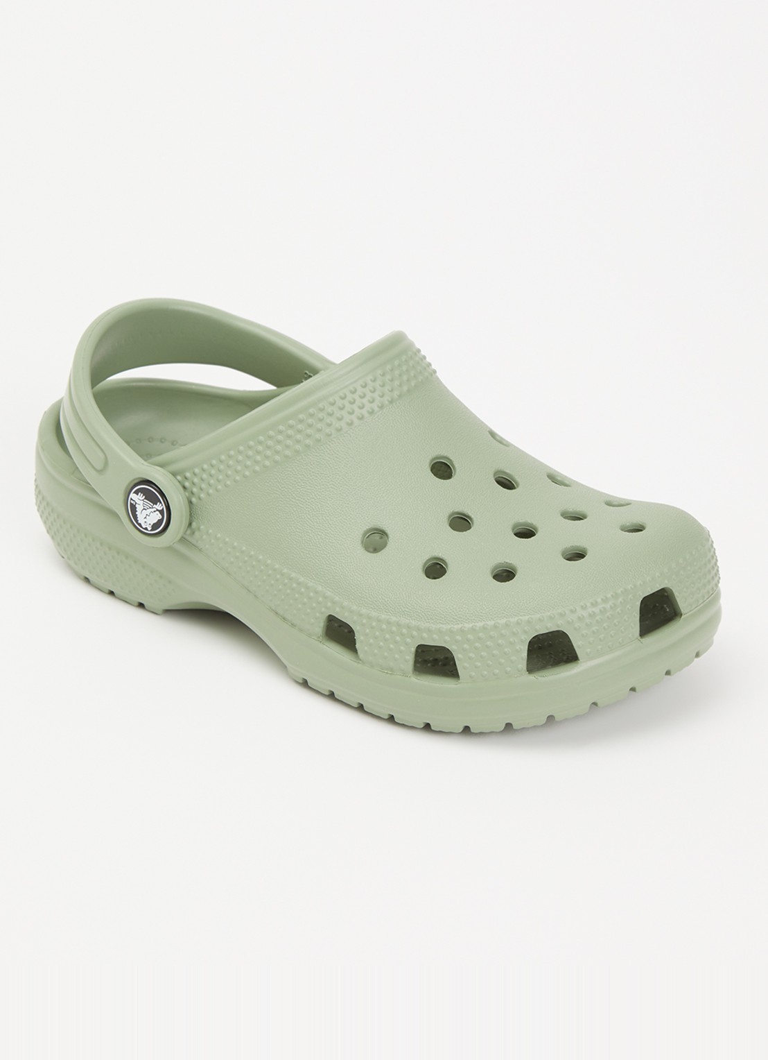 Crocs Classic Clog instapper met logo - voorkant mosgroen