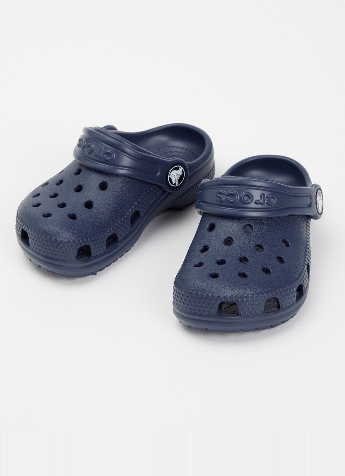 Crocs Classic Clog instapper met logo - voorkant 2 donkerblauw