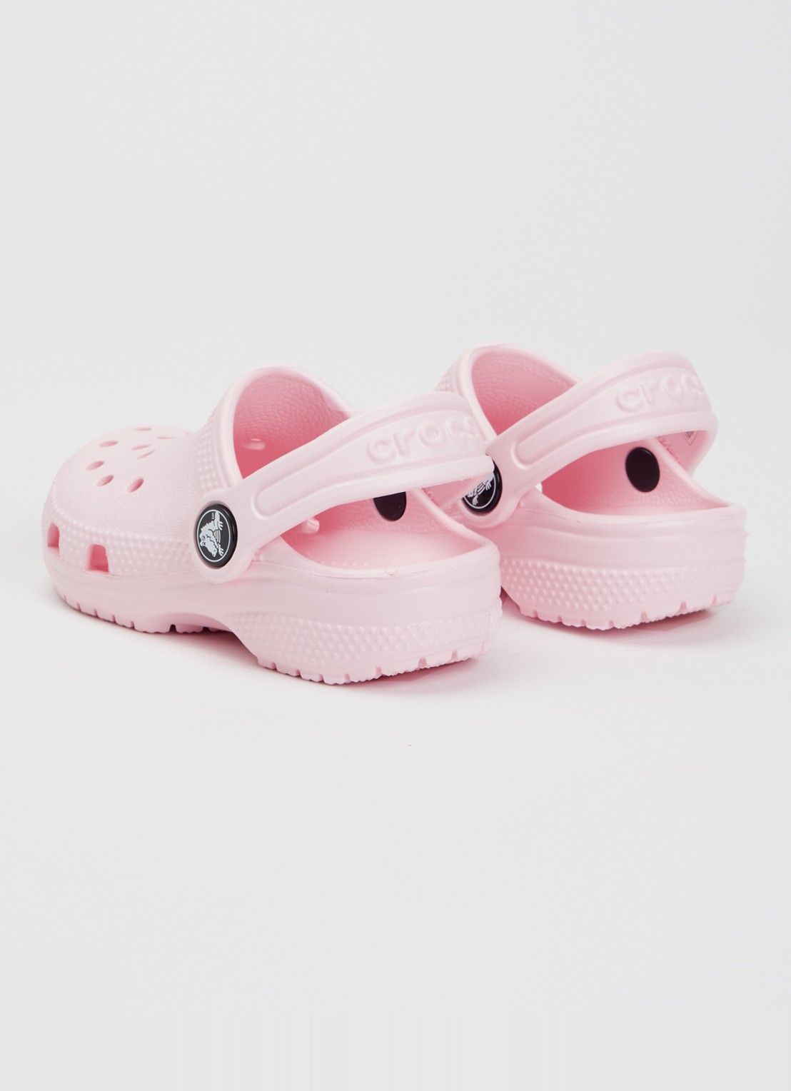 Crocs Classic Clog instapper met logo - achterkant lichtroze