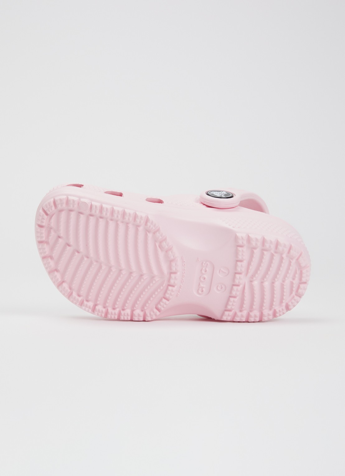 Crocs Classic Clog instapper met logo - detail 4 lichtroze