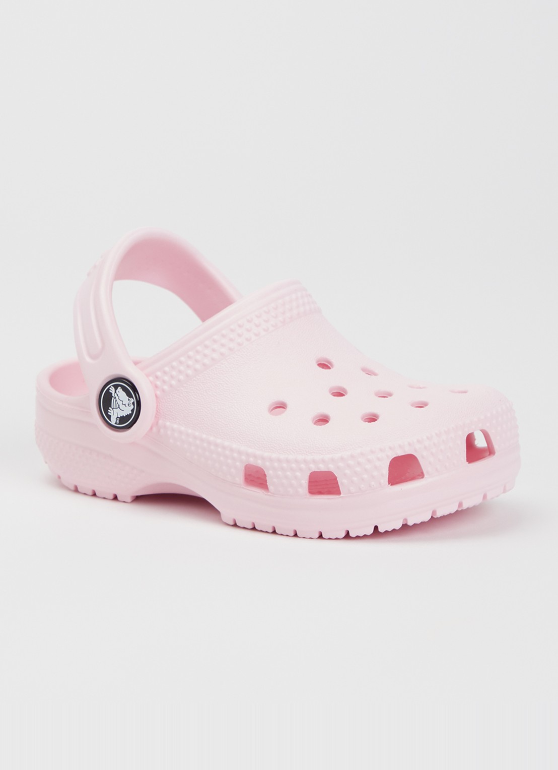 Crocs Classic Clog instapper met logo - voorkant 2 lichtroze