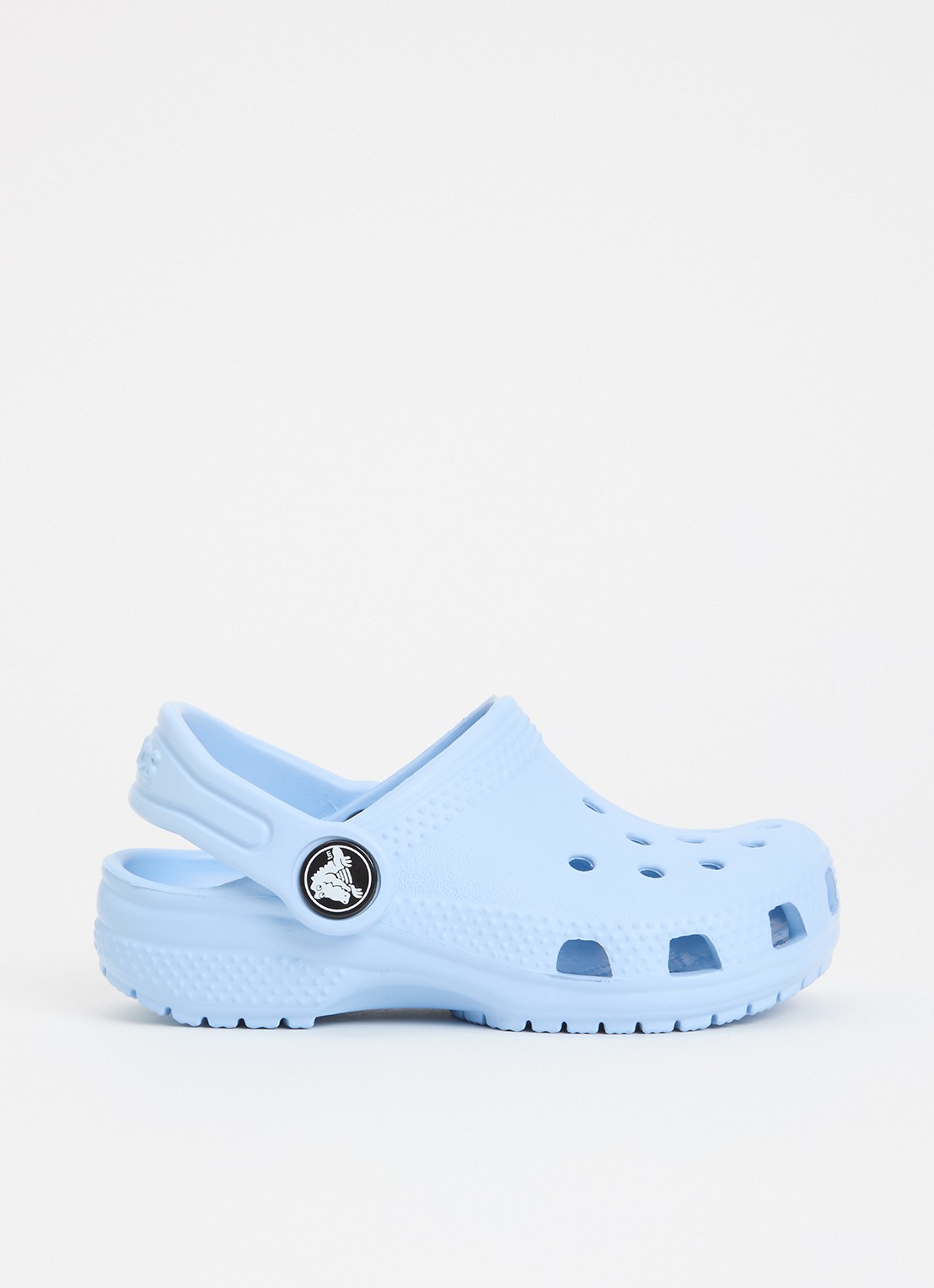 Crocs Classic Clog instapper met logo - voorkant lichtblauw