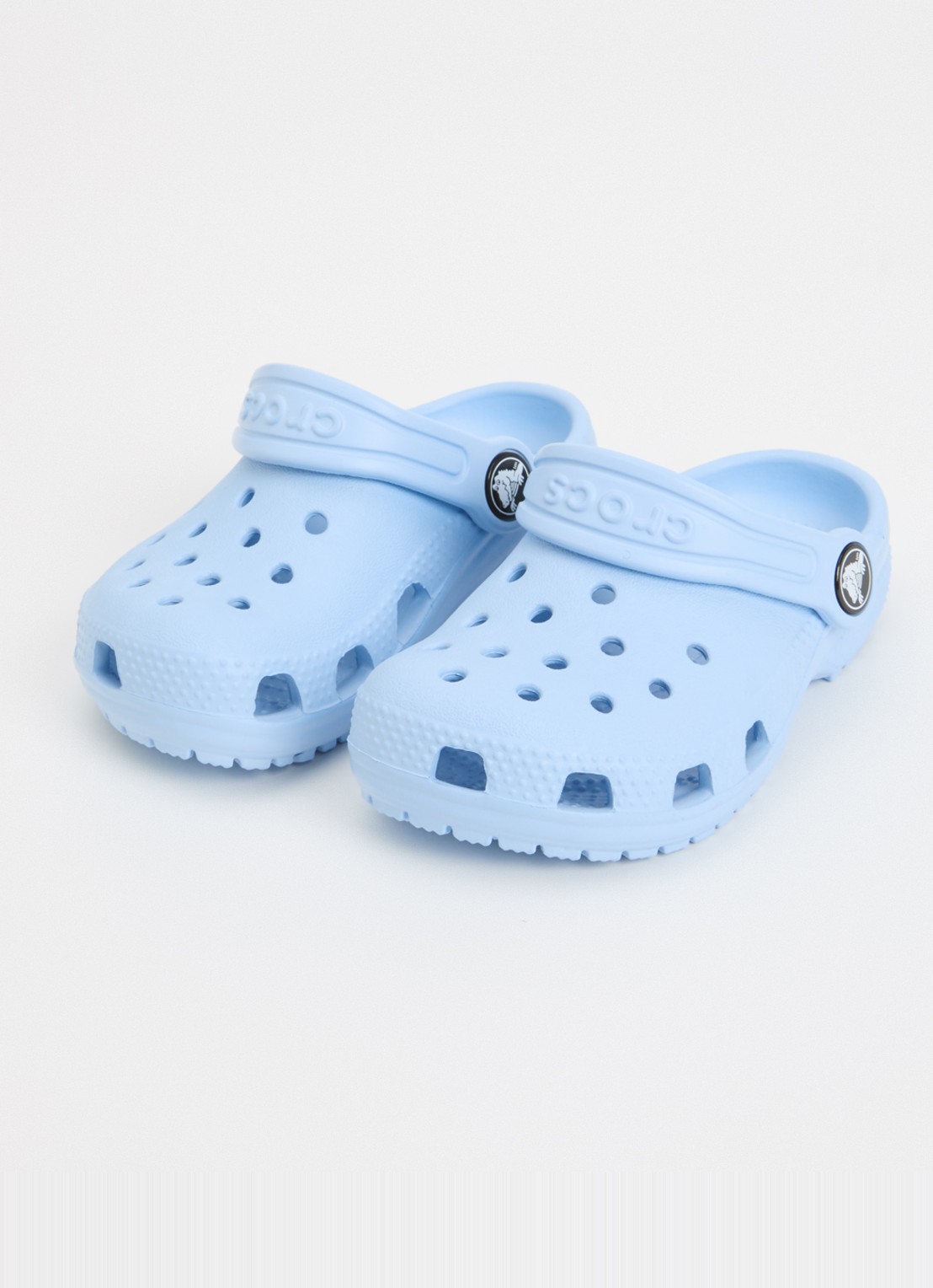 Crocs Classic Clog instapper met logo - voorkant 2 lichtblauw