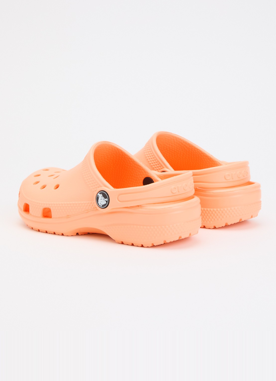 Crocs Classic Clog instapper met logo - achterkant 3 orange