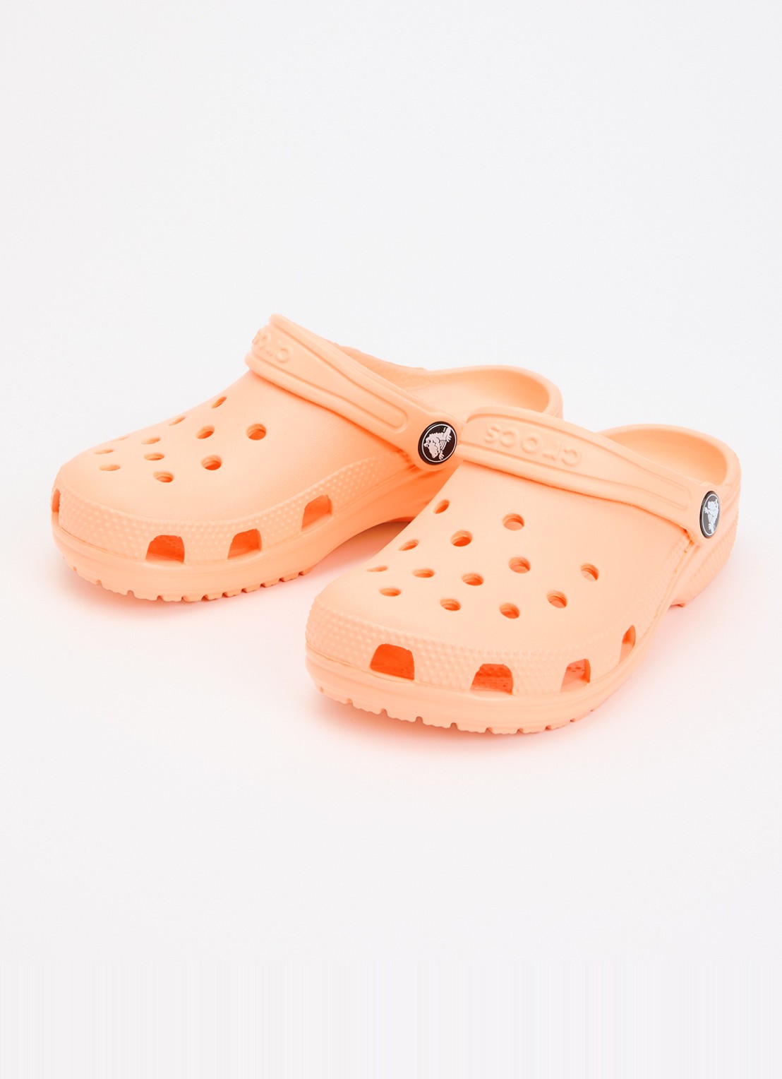 Crocs Classic Clog instapper met logo - voorkant 2 orange