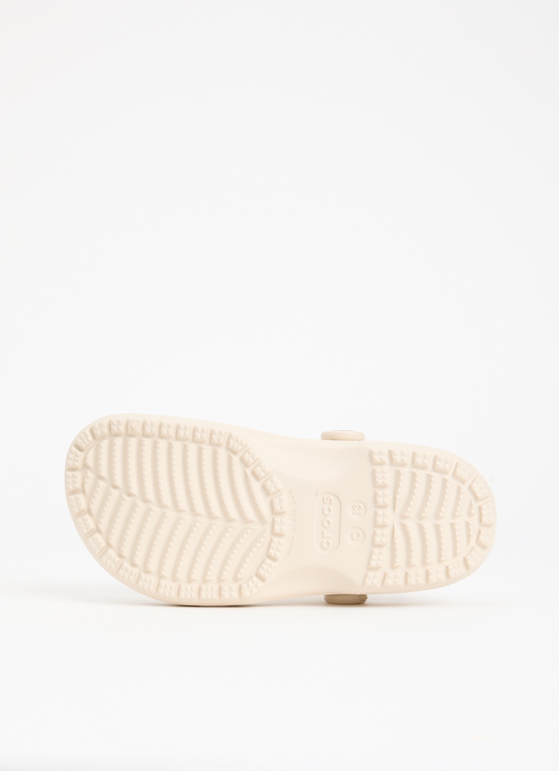 Crocs Classic clog instapper met logo - detail 4 beige