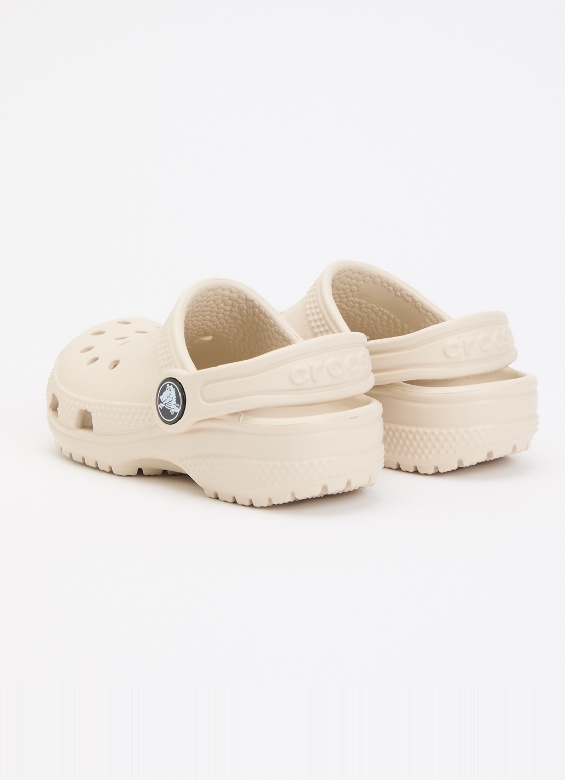 Crocs Classic Clog instapper met logo  - achterkant 3 taupe