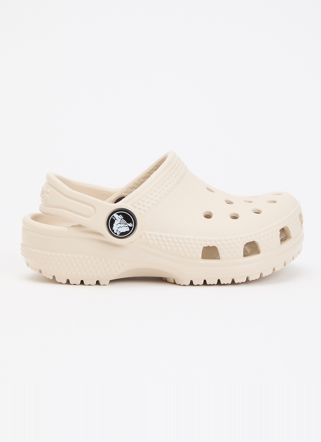 Crocs Classic Clog instapper met logo  - voorkant taupe