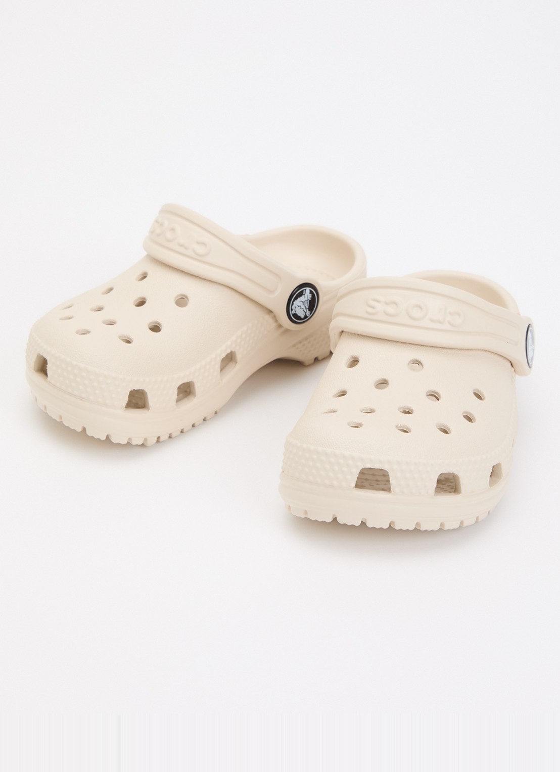 Crocs Classic Clog instapper met logo  - voorkant 2 taupe