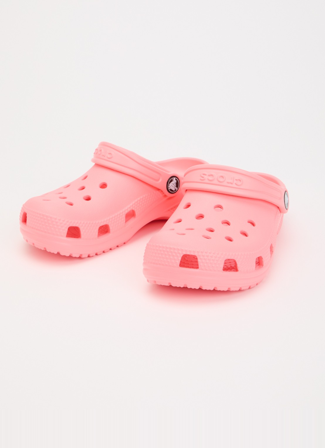 Crocs Classic clog instapper met logo  - detail roze