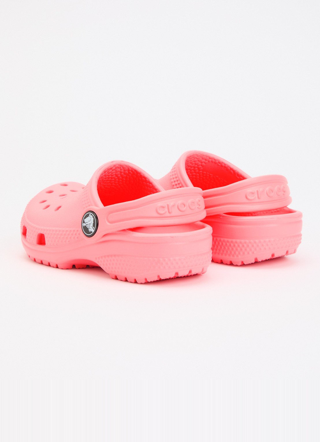 Crocs Classic Clog instapper met logo - achterkant 3 roze