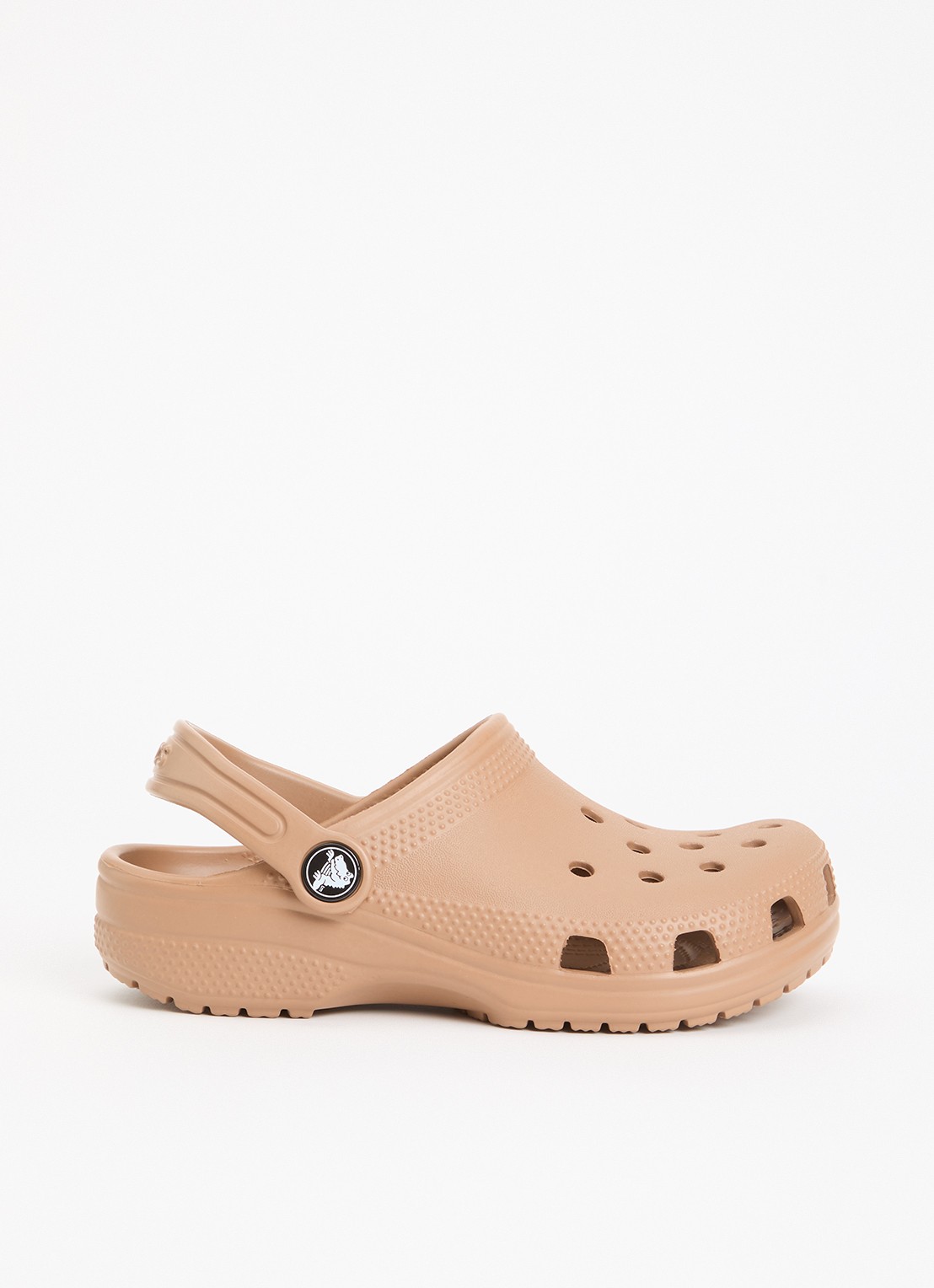 Crocs Classic clog instapper met logo - voorkant 2 lichtbruin