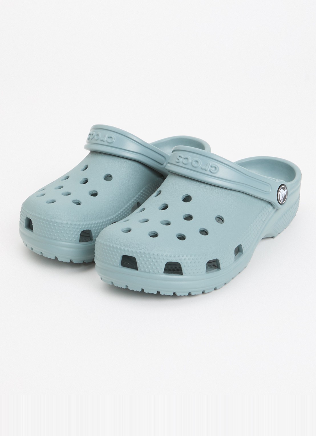 Crocs Classic Clog instapper met logo - voorkant 3 zeegroen