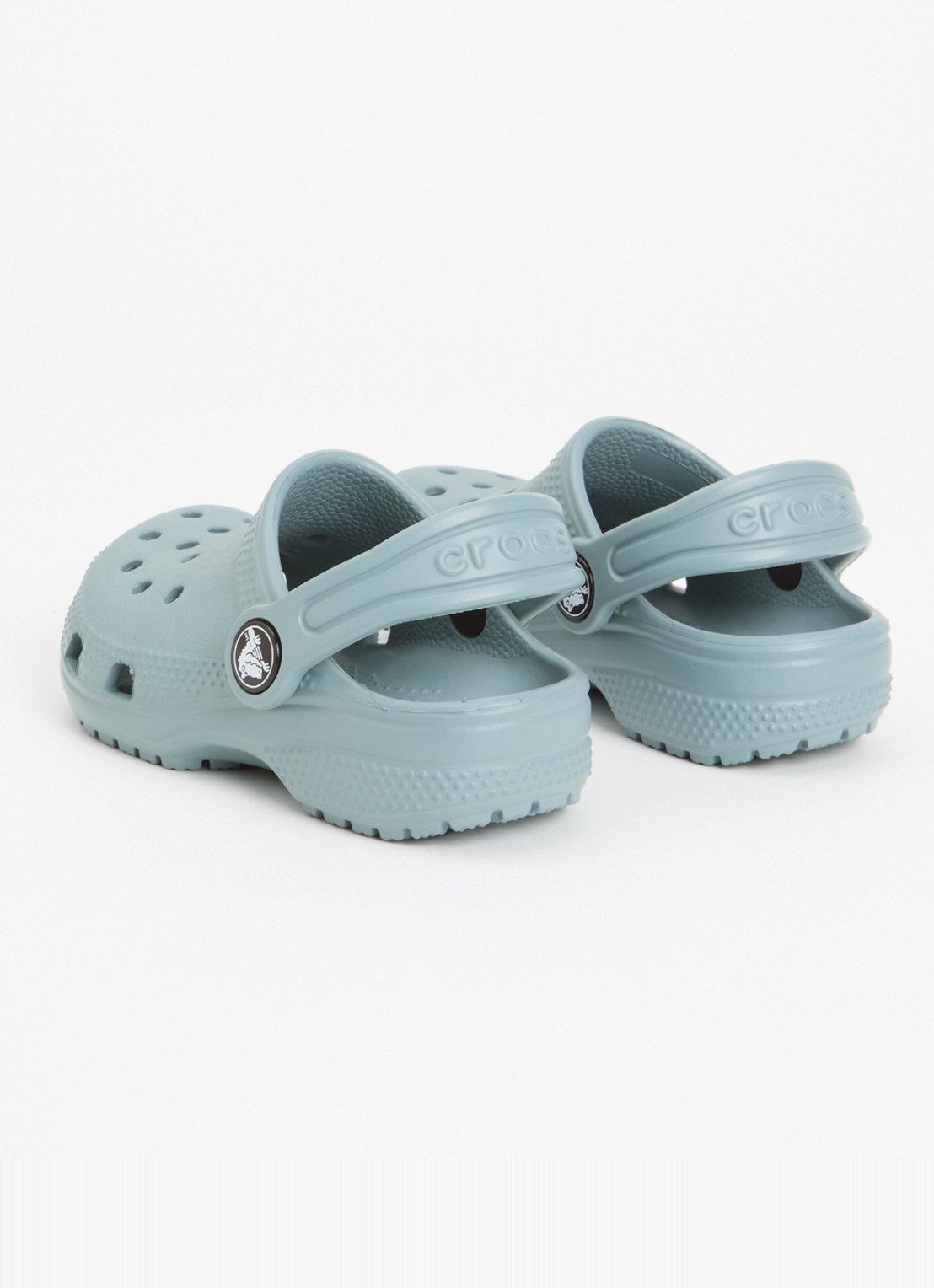 Crocs Classic Clog instapper met logo - achterkant 4 zeegroen