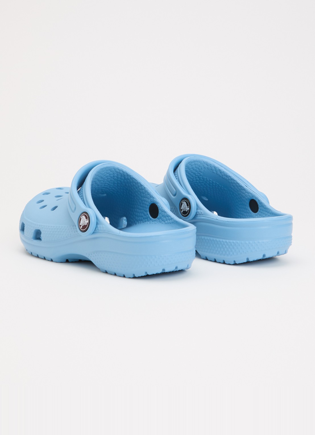 Crocs Classic clog instapper met logo  - achterkant 4 lichtblauw