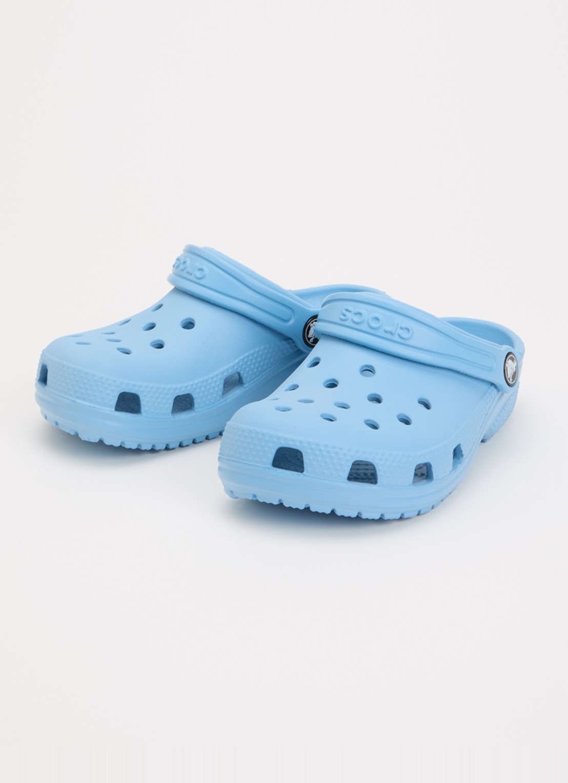 Crocs Classic clog instapper met logo  - detail lichtblauw