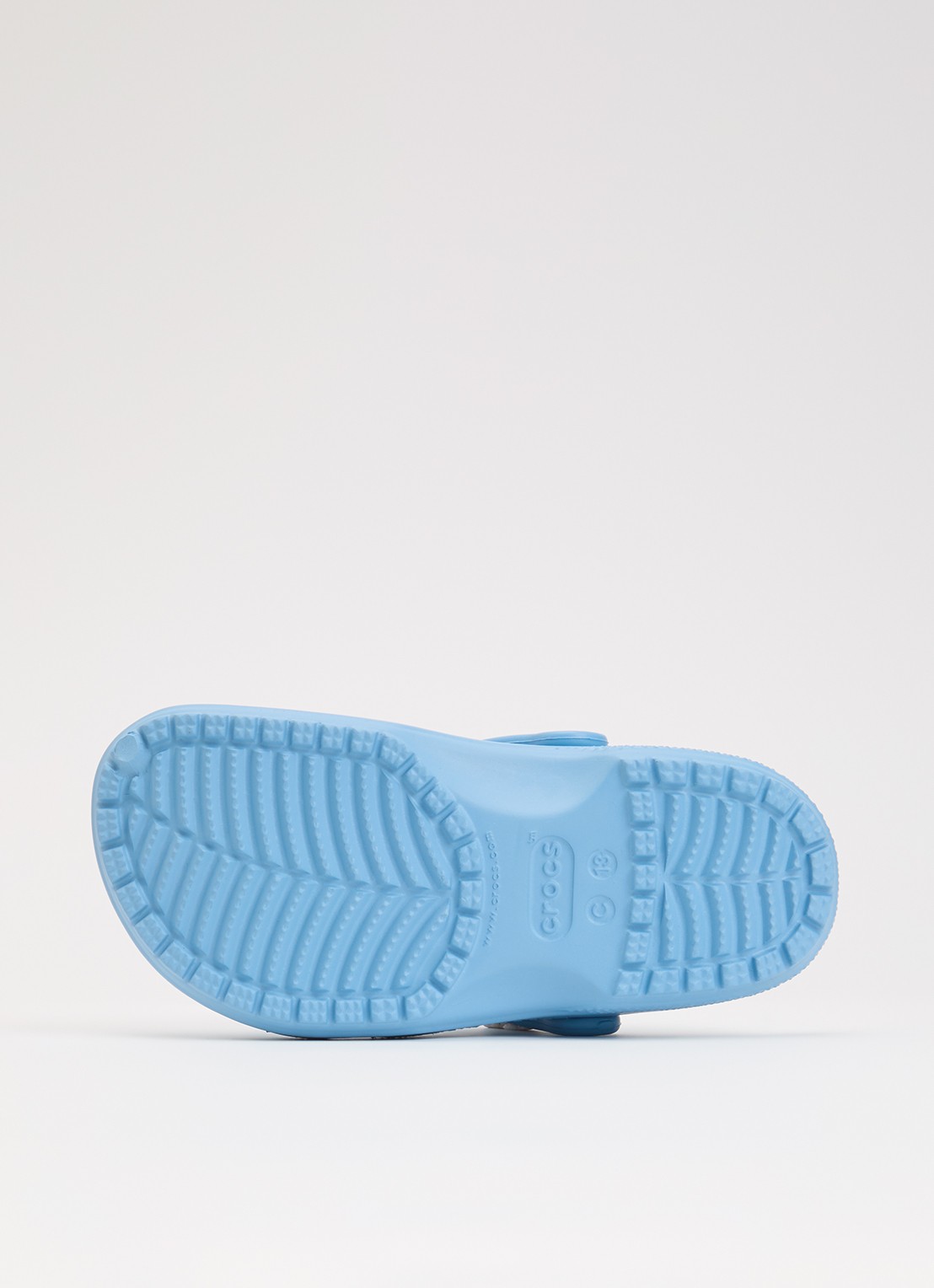 Crocs Classic clog instapper met logo  - detail 2 lichtblauw