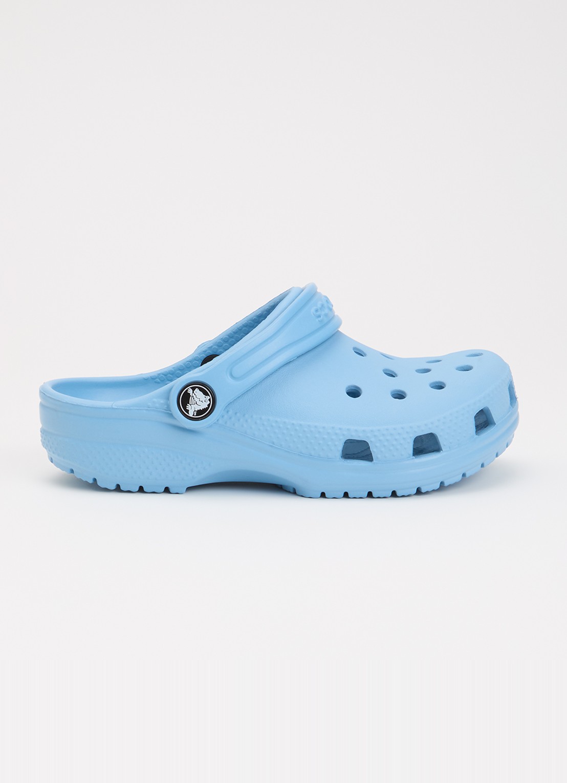 Crocs Classic clog instapper met logo  - voorkant 3 lichtblauw