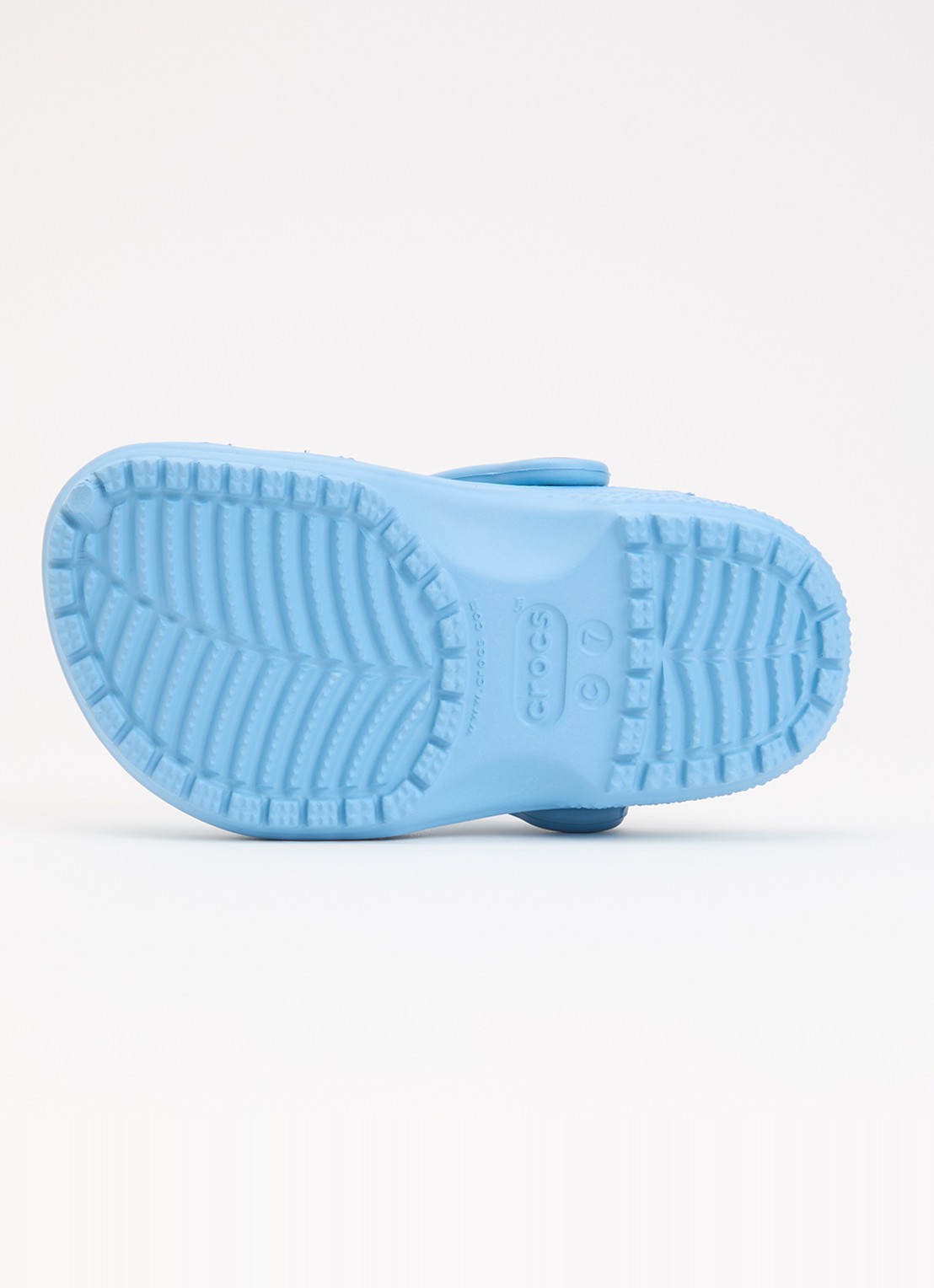 Crocs Classic clog instapper met logo  - detail 4 lichtblauw