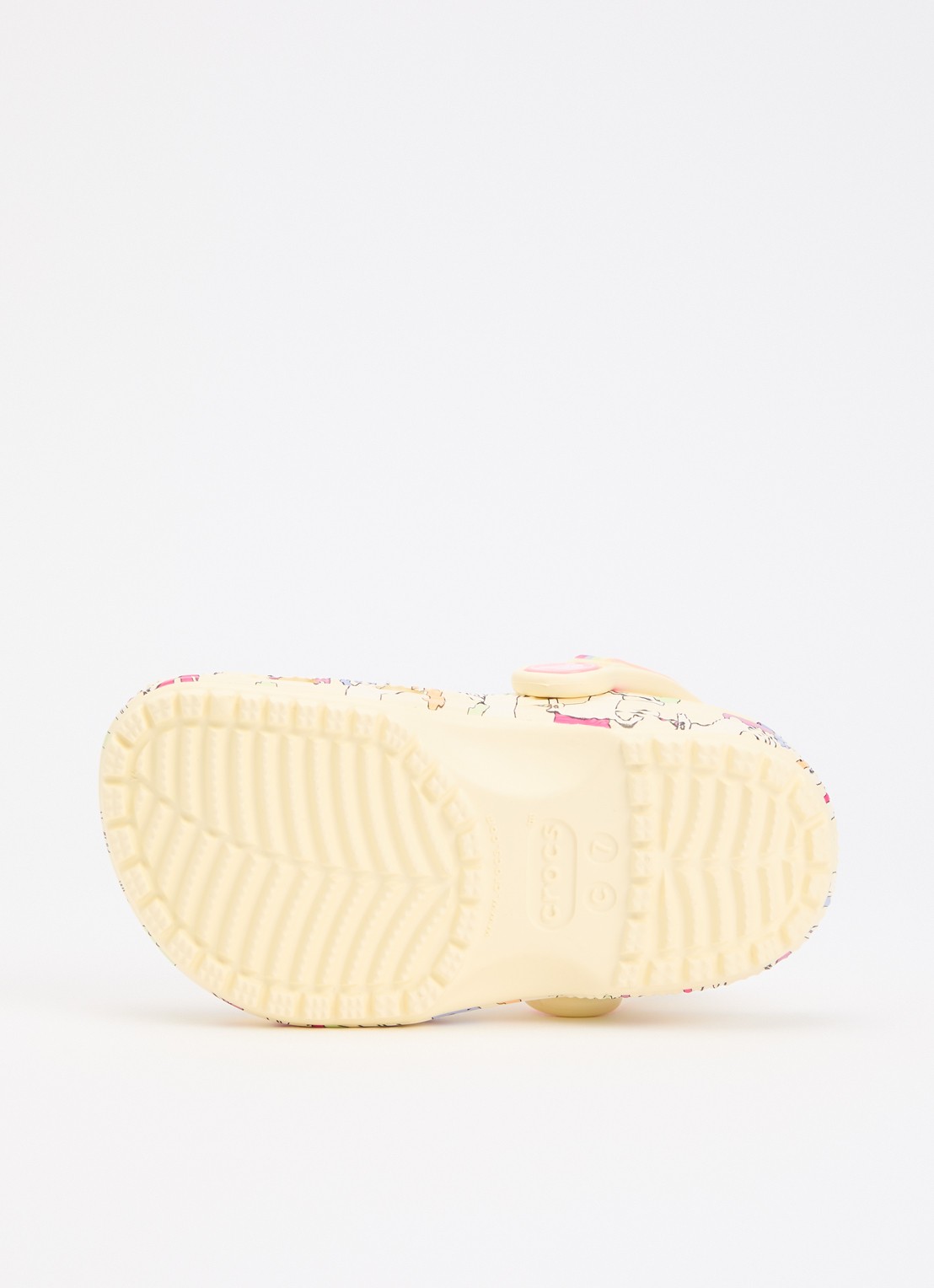 Crocs Classic Graphic Clog instapper met print  - detail 4 lichtgeel